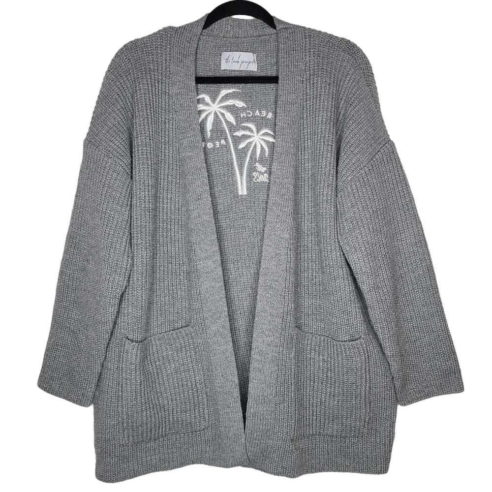The Beach People Twin Palms Open Front Cardigan XS/S Oversized